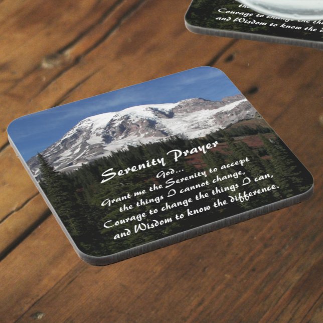 Posavasos Paisaje del Monte Rainier de la Oración de la Sere (In Situ Angled)
