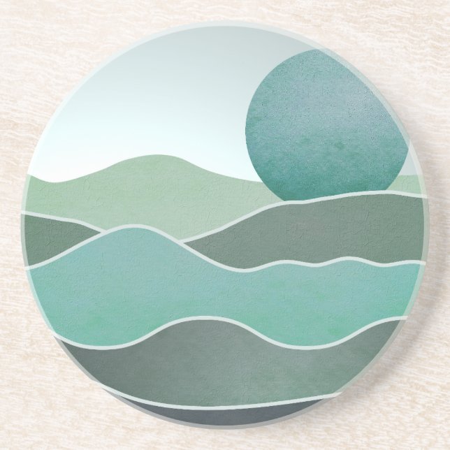 Posavasos Paisaje del Mundo Turquesa (Frente)
