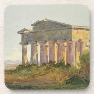 Posavasos Paisaje en Paestum (w/c en el papel)