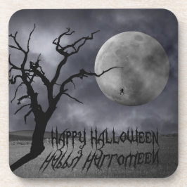 Posavasos Paisaje espeluznante de Halloween