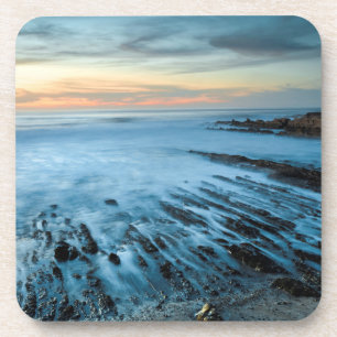 Posavasos Paisaje marino azul al atardecer, California
