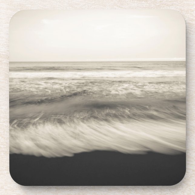 Posavasos Paisaje marino B&W, Hawái (Frente)
