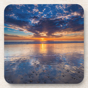 Posavasos Paisaje marino dramático, puesta de sol, CA