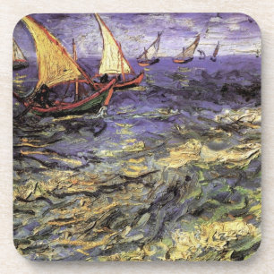 Posavasos Paisaje marino en Saintes Maries por Vincent van G