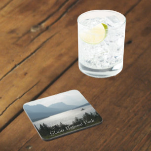 Posavasos Paisaje montañoso del Parque Nacional del Glaciar 