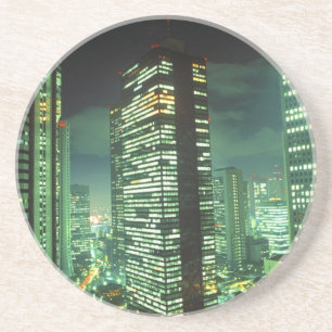 Posavasos Paisaje nocturno, Shinjuku, Tokio, Japón