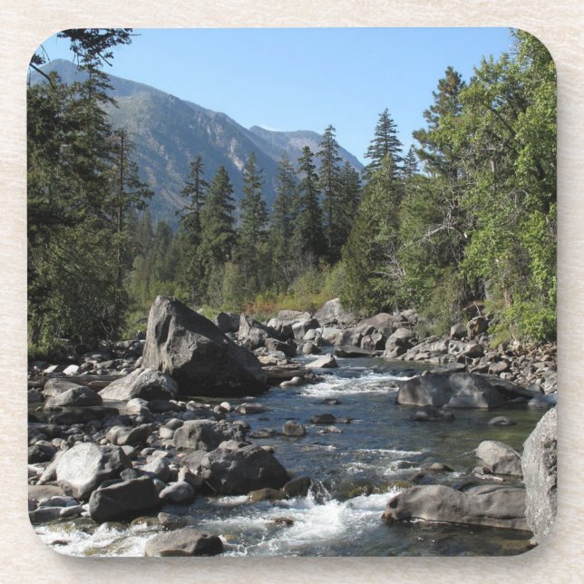 Posavasos Paisaje Rugado de Río de Montaña (Frente)