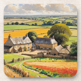 Posavasos Paisaje rural de Scenery Country Farm Ilustrado