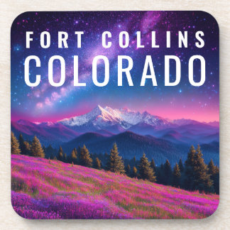 Posavasos Paisaje turístico de montaña de la galaxia cósmica