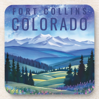 Posavasos Paisaje turístico de montaña Galaxia Pastel