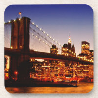 Paisaje urbano de Nueva York con el puente sobre