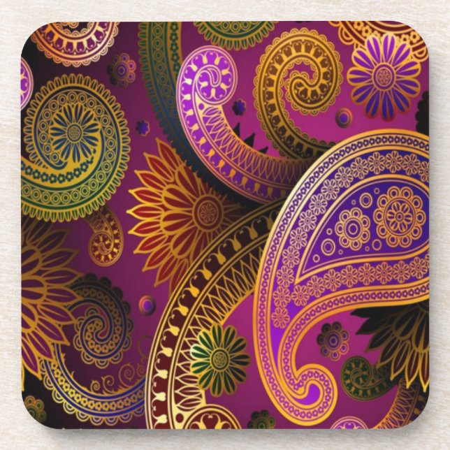 Posavasos Paisley Purple (Frente)