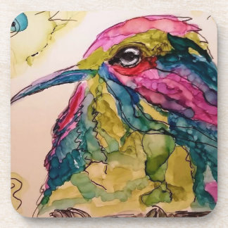 Posavasos Pájaro pensativo colorido