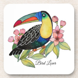 Posavasos Pájaro Turco Acuático Con Flores