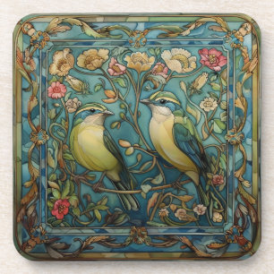 Posavasos Pájaros cantores enamorados diseño romántico Art N