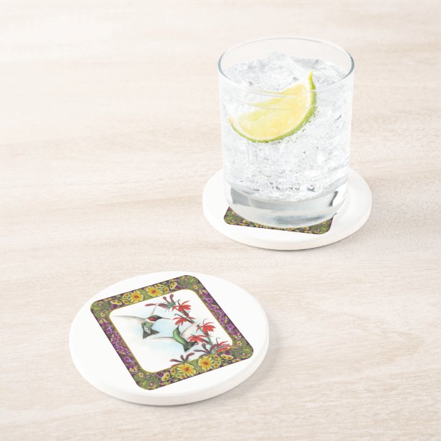 Posavasos Pájaros y flores #5 (Lado)