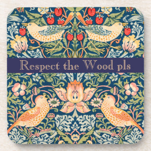 Posavasos Pájaros y flores Wm Morris Respeta la madera por f