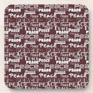 Posavasos Palabra de paz rojo