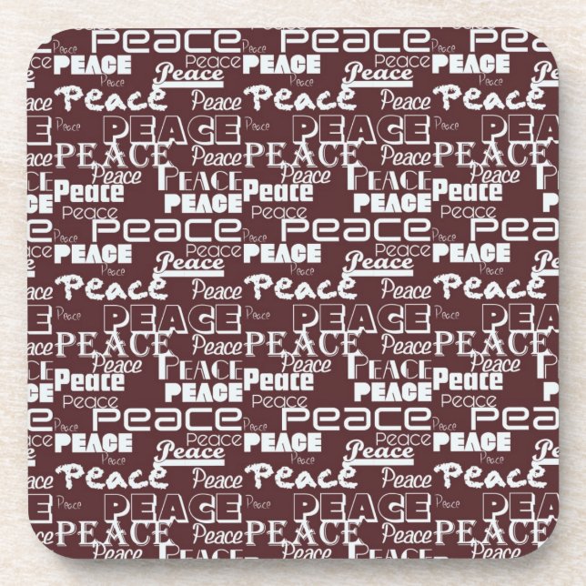 Posavasos Palabra de paz rojo (Frente)