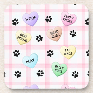 Posavasos Palabras de amor de perro Paw Imprimen Sapos 6