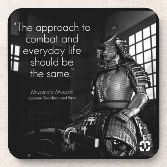 Posavasos Palabras de artes marciales inspiradoras - Combate (Frente)