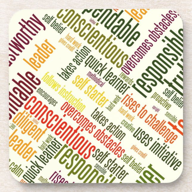 Posavasos Palabras de motivación #4 valores positivos (Frente)