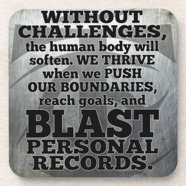 Posavasos Palabras Inspiradoras: desafíos y objetivos (Frente)