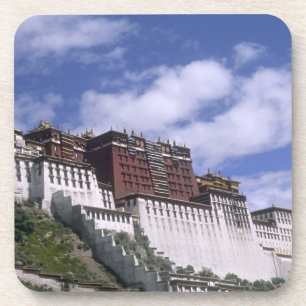 Posavasos Palacio de Potala en la montaña el hogar del Dalai
