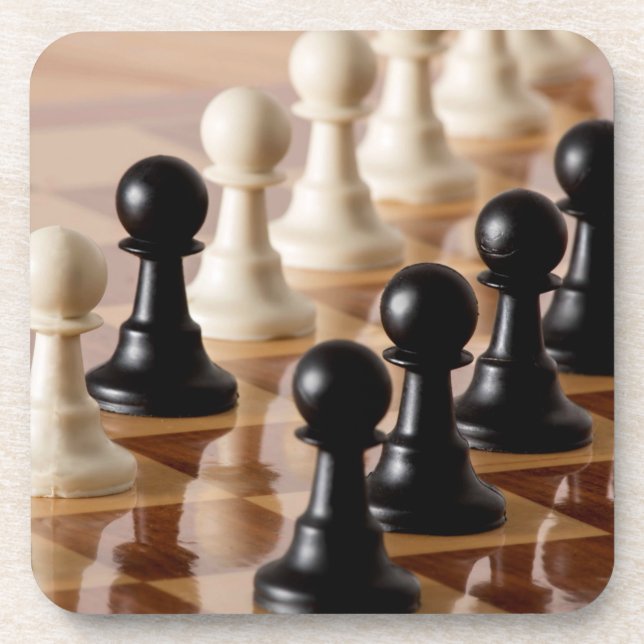 Posavasos Palancas en el tablero de ajedrez (Frente)