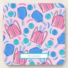 Posavasos Palas de pelota y bolas Personalizado de perrito r