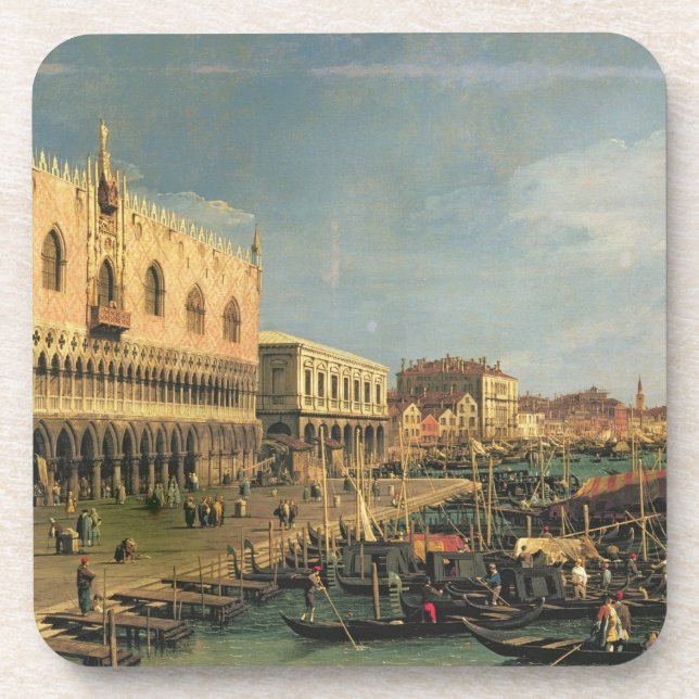 Posavasos Palazzo Ducale y el degli Schiavoni, Venic de Riva (Frente)