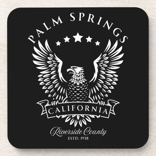 Posavasos Palm Springs condado de Riverside California Vinta (Frente)