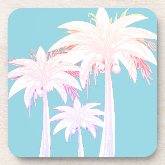 Posavasos Palm Tree Aqua Blue Pink Water Bebe Mat