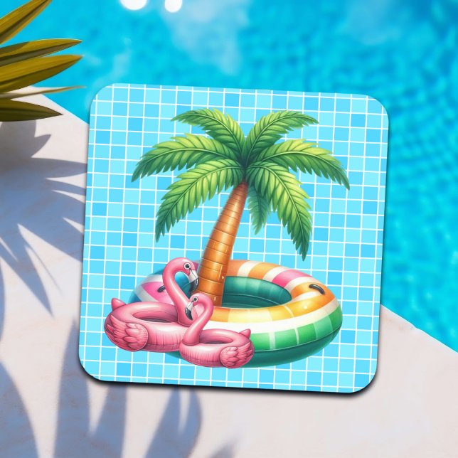 Posavasos Palm Trees Pool Fiesta Flamingo (Subido por el creador)