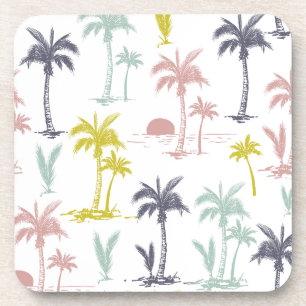 Posavasos Palmera en colores pastel por el modelo de la