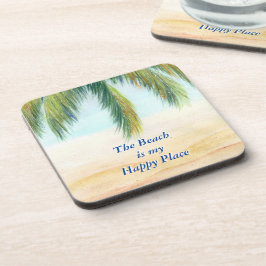 Posavasos Palmera en un día soleado en la playa