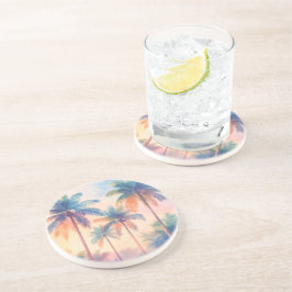 Posavasos Palmeras Azules Naranjas
