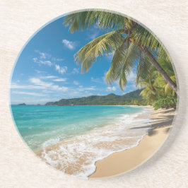 Posavasos Palmeras Playa Tropical Océano