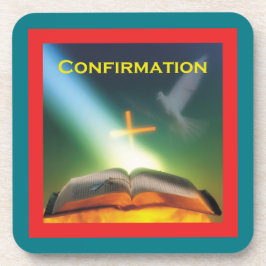 Posavasos Paloma de confirmación, Biblia, cruz