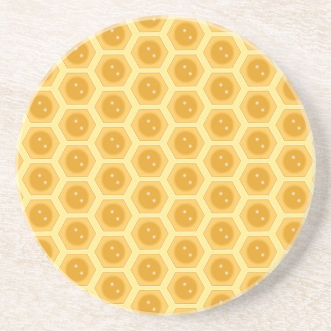 Posavasos Panal sobre Amarillo (Frente)