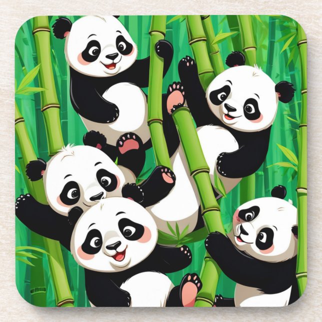 Posavasos Panda de bambú (Frente)