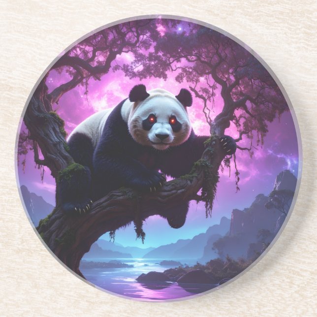 Posavasos Panda del Bosque Místico (Frente)