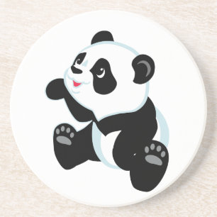 Posavasos panda del dibujo animado