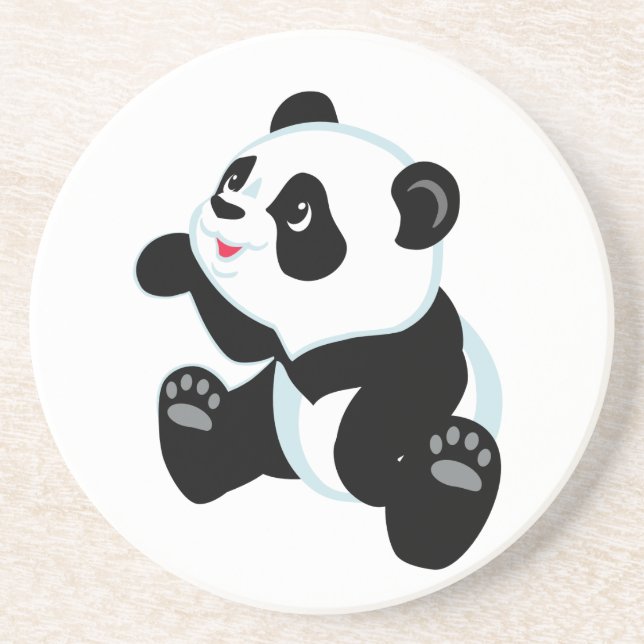 Posavasos panda del dibujo animado (Frente)