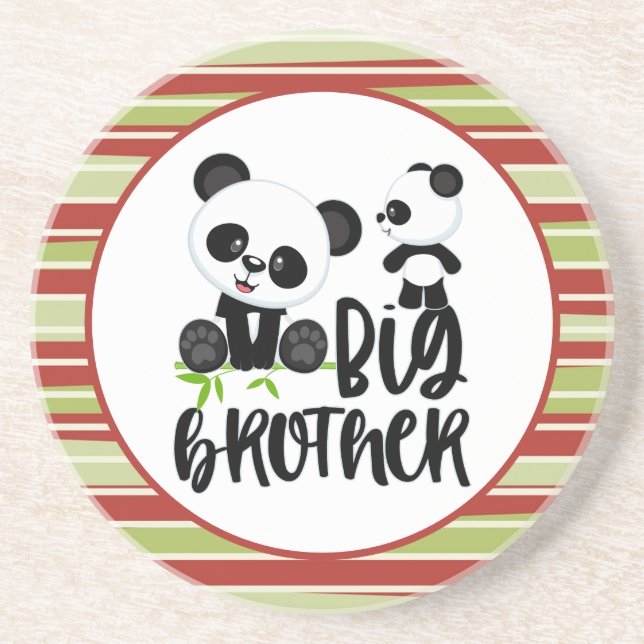 Posavasos Pandas grandes y pequeños con presupuesto de Gran  (Frente)