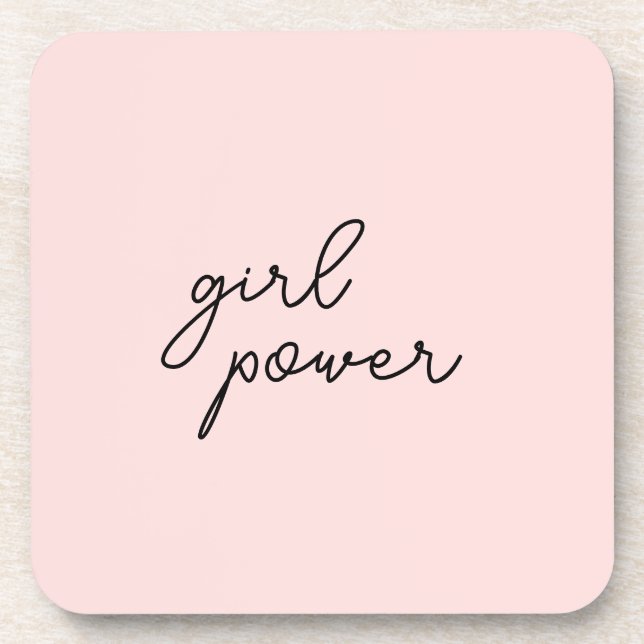 Posavasos Pandilla de Chicas Poder Feminista Moderno Rosa Li (Frente)