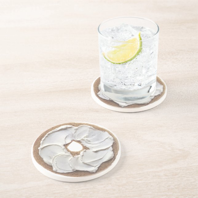 Posavasos Panecillo con el queso cremoso (Lado)