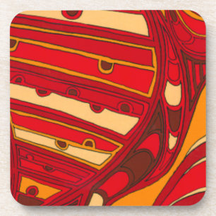 Posavasos Paneles Naranjas abstractos