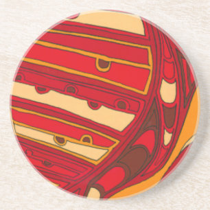 Posavasos Paneles Naranjas abstractos