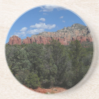 Posavasos Panorama de rocas rojas en Sedona Arizona